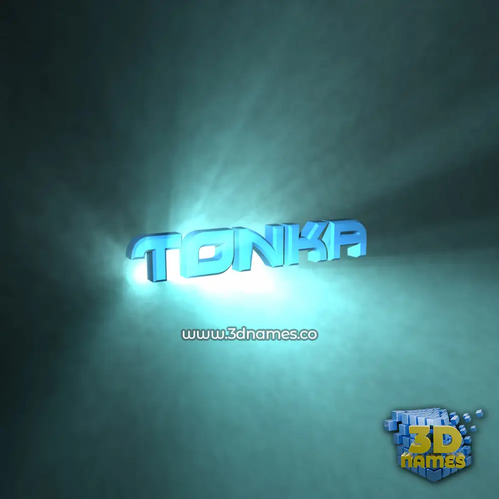 tonka in Light Shine style - 3D name wallpaper