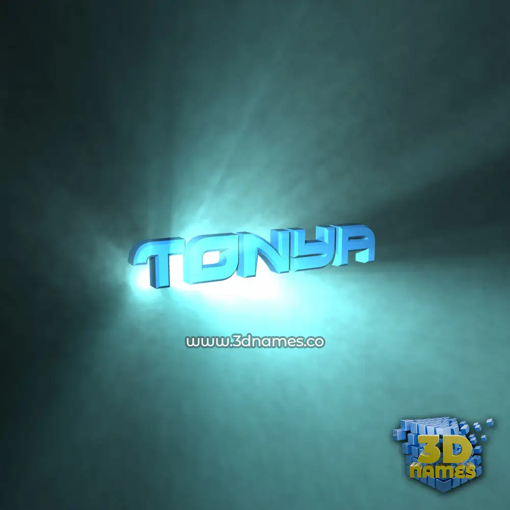 tonya in Light Shine style - 3D name wallpaper