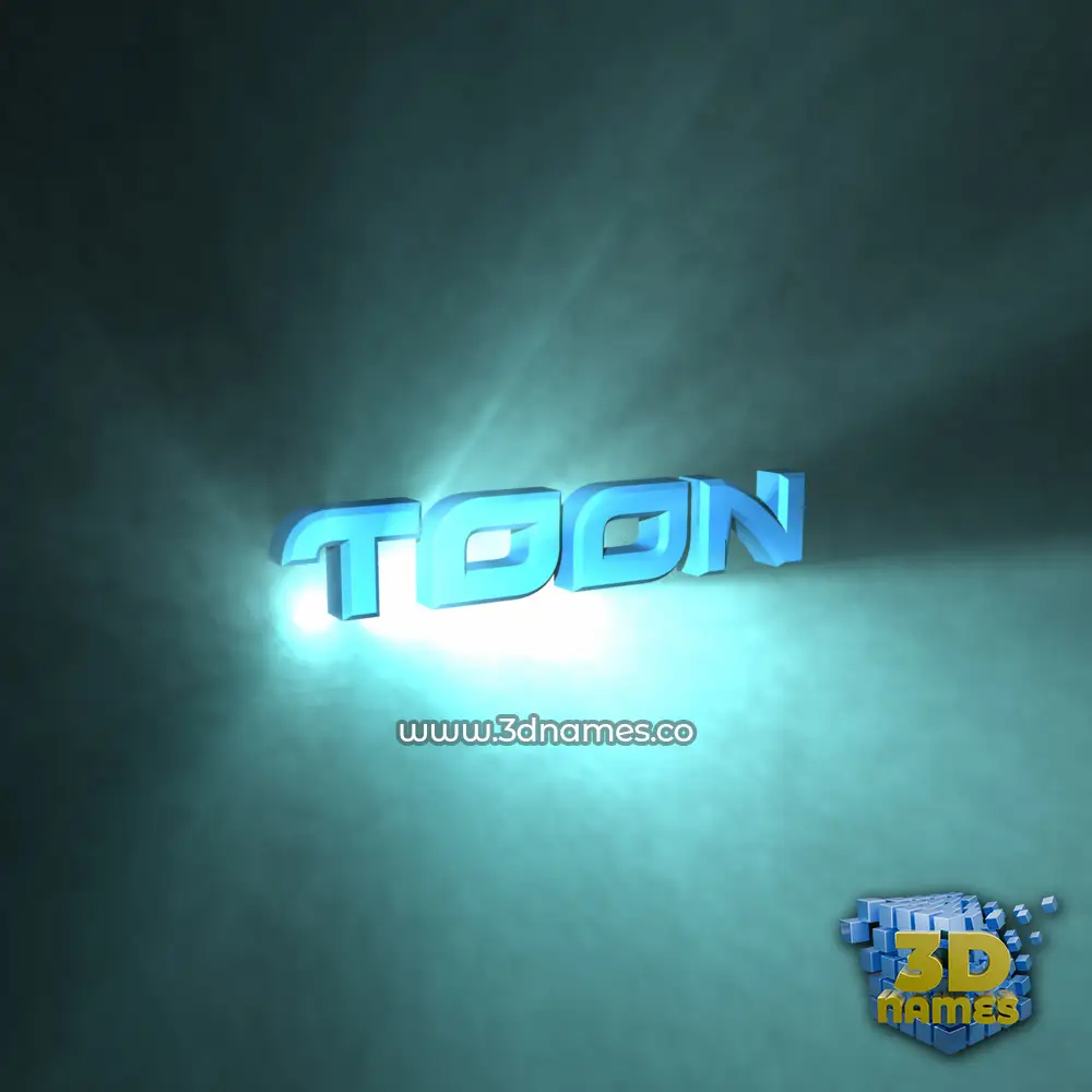toon in Light Shine style - 3D name wallpaper