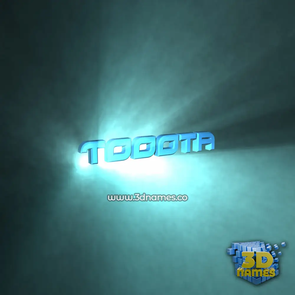 tooota in Light Shine style - 3D name wallpaper