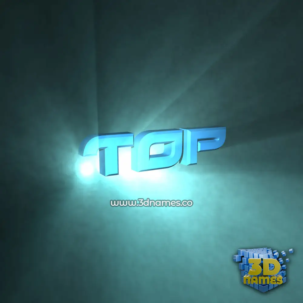 top in Light Shine style - 3D name wallpaper