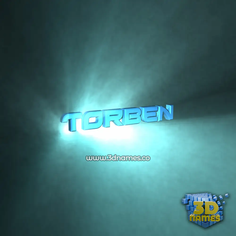 torben in Light Shine style - 3D name wallpaper