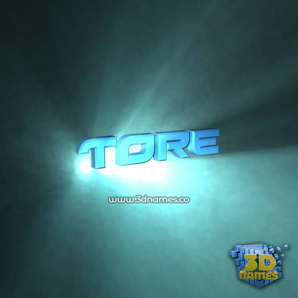 tore in Light Shine style - 3D name wallpaper
