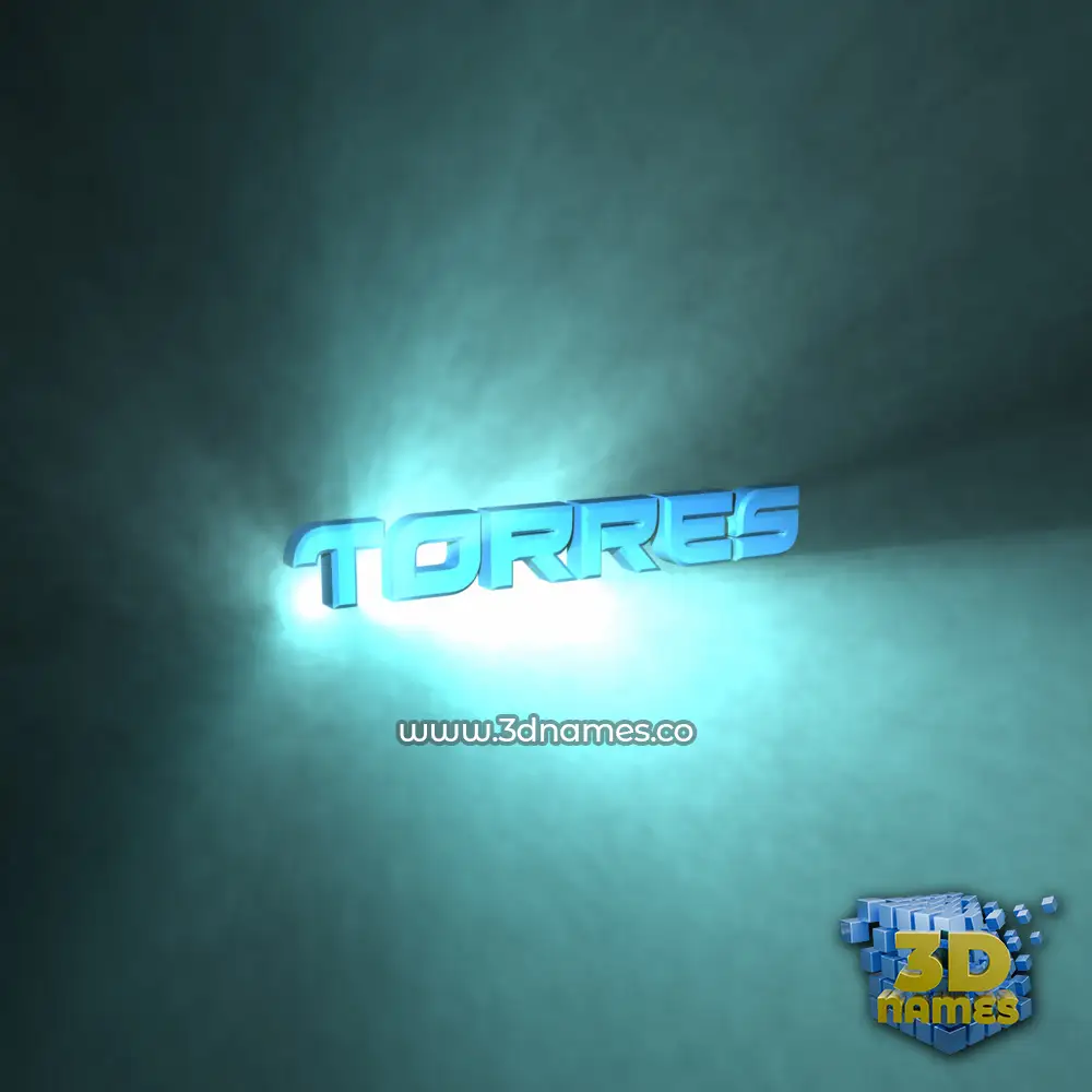 torres in Light Shine style - 3D name wallpaper