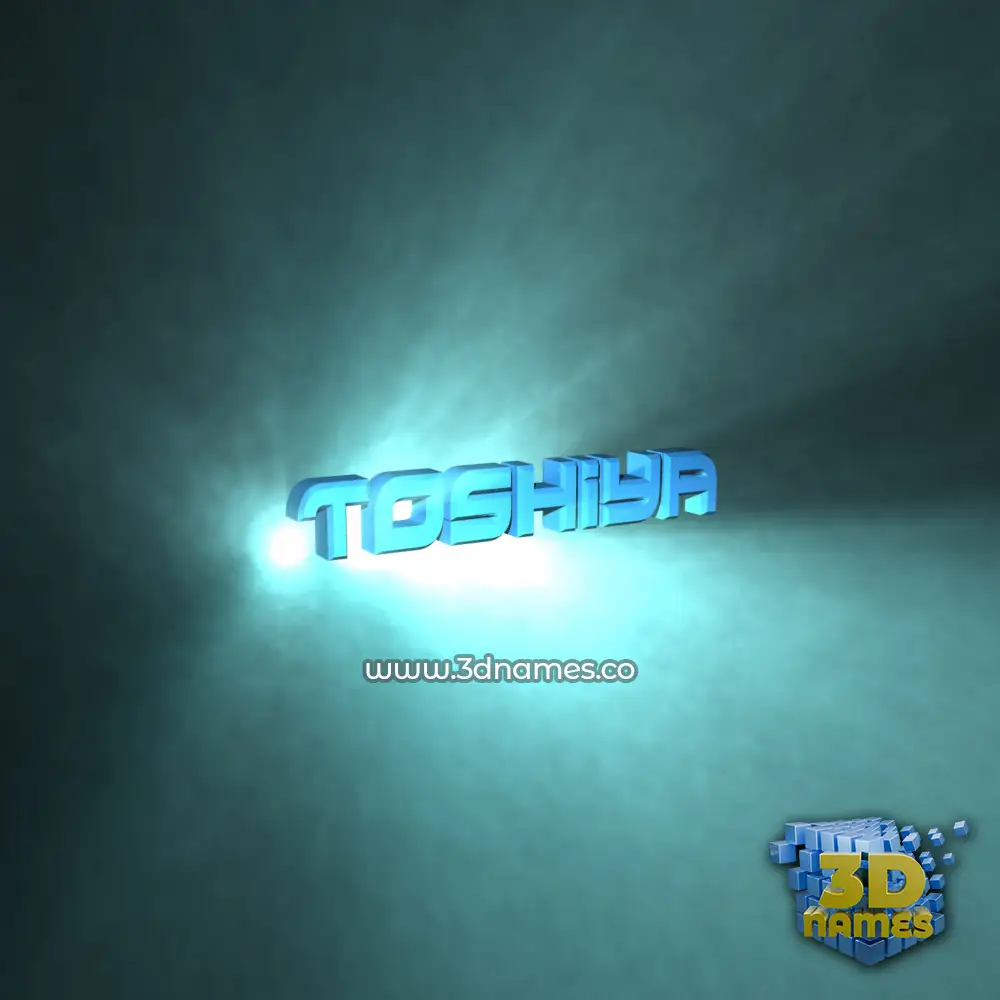 toshiya in Light Shine style - 3D name wallpaper