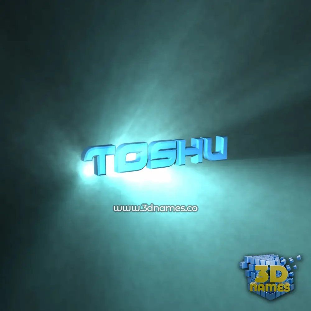toshu in Light Shine style - 3D name wallpaper