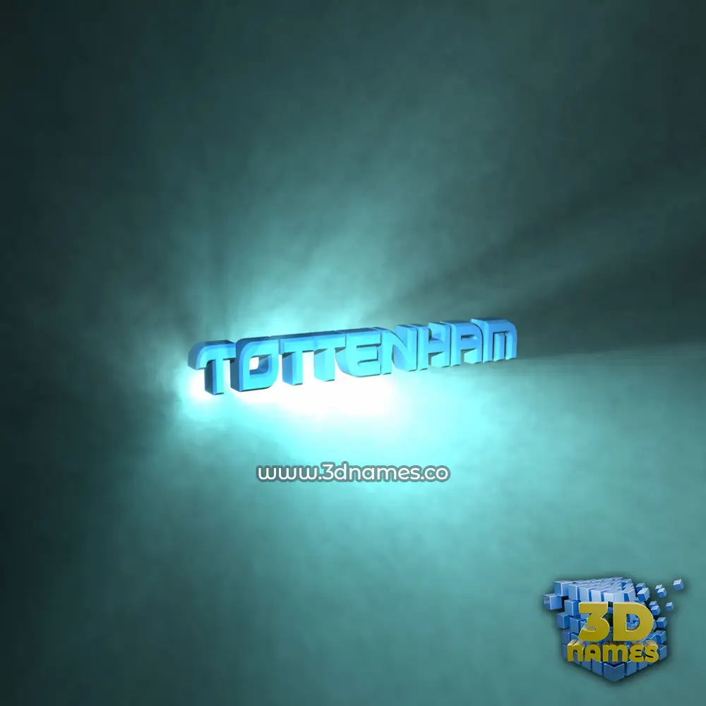 tottenham in Light Shine style - 3D name wallpaper