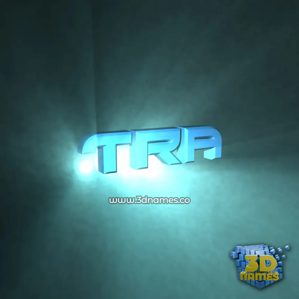 tra in Light Shine style - 3D name wallpaper