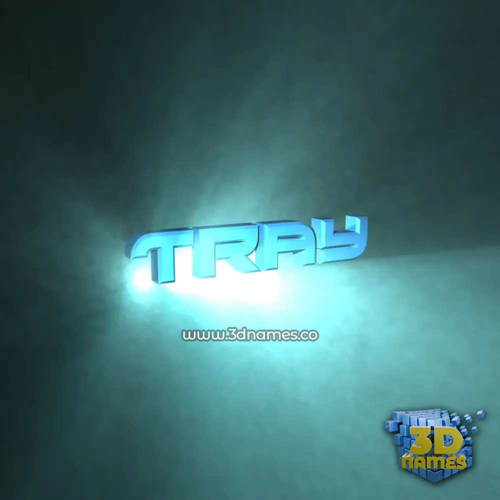 tray in Light Shine style - 3D name wallpaper