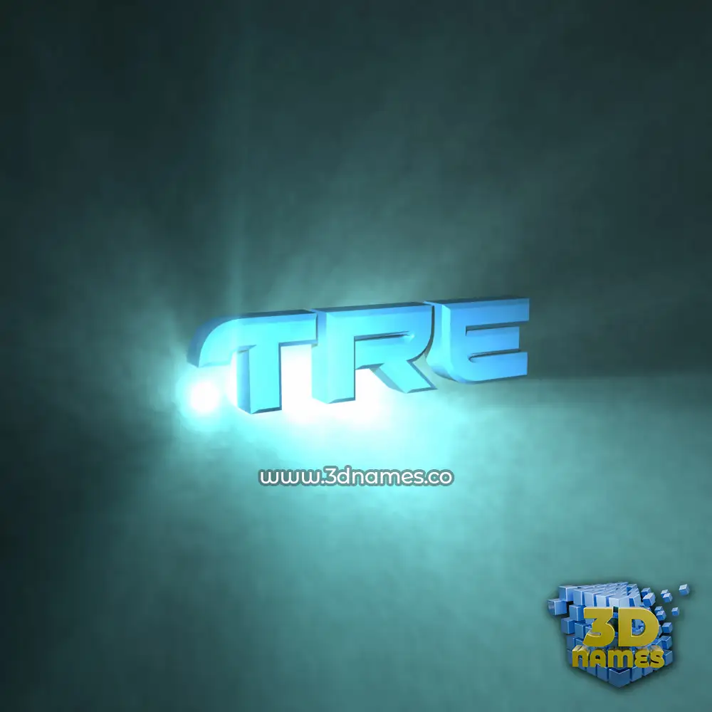 tre in Light Shine style - 3D name wallpaper