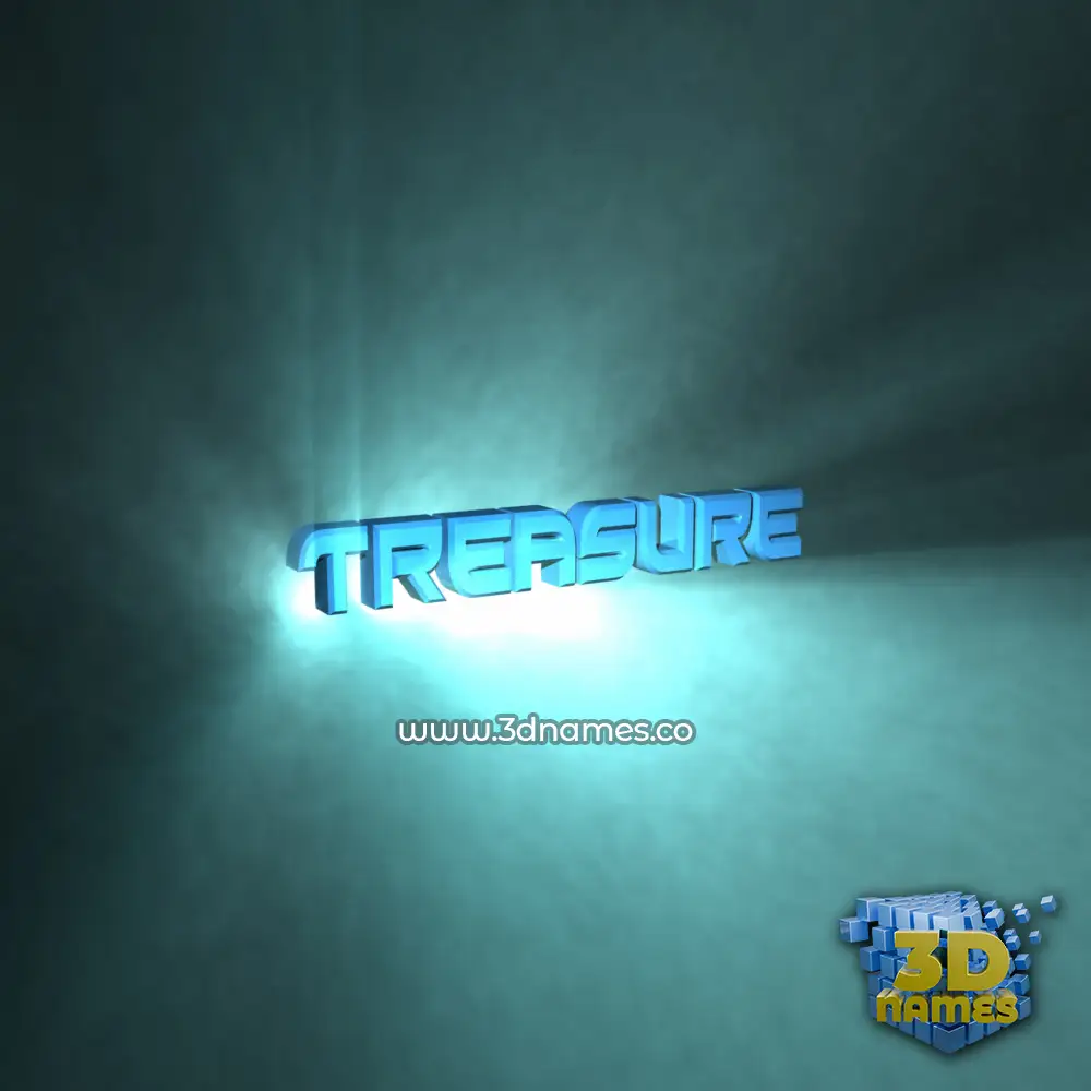 treasure in Light Shine style - 3D name wallpaper
