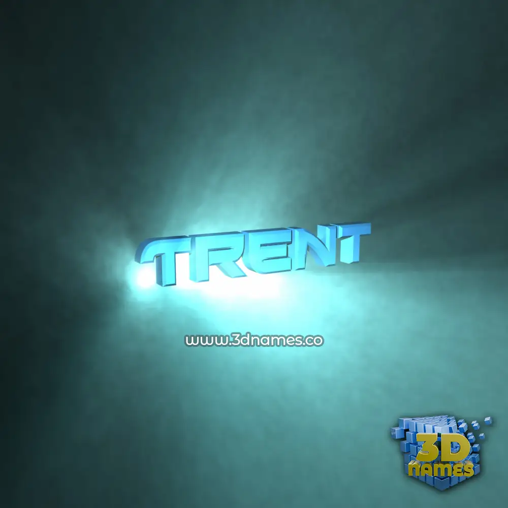 trent in Light Shine style - 3D name wallpaper