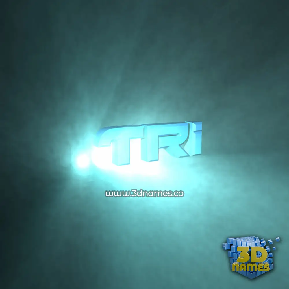tri in Light Shine style - 3D name wallpaper