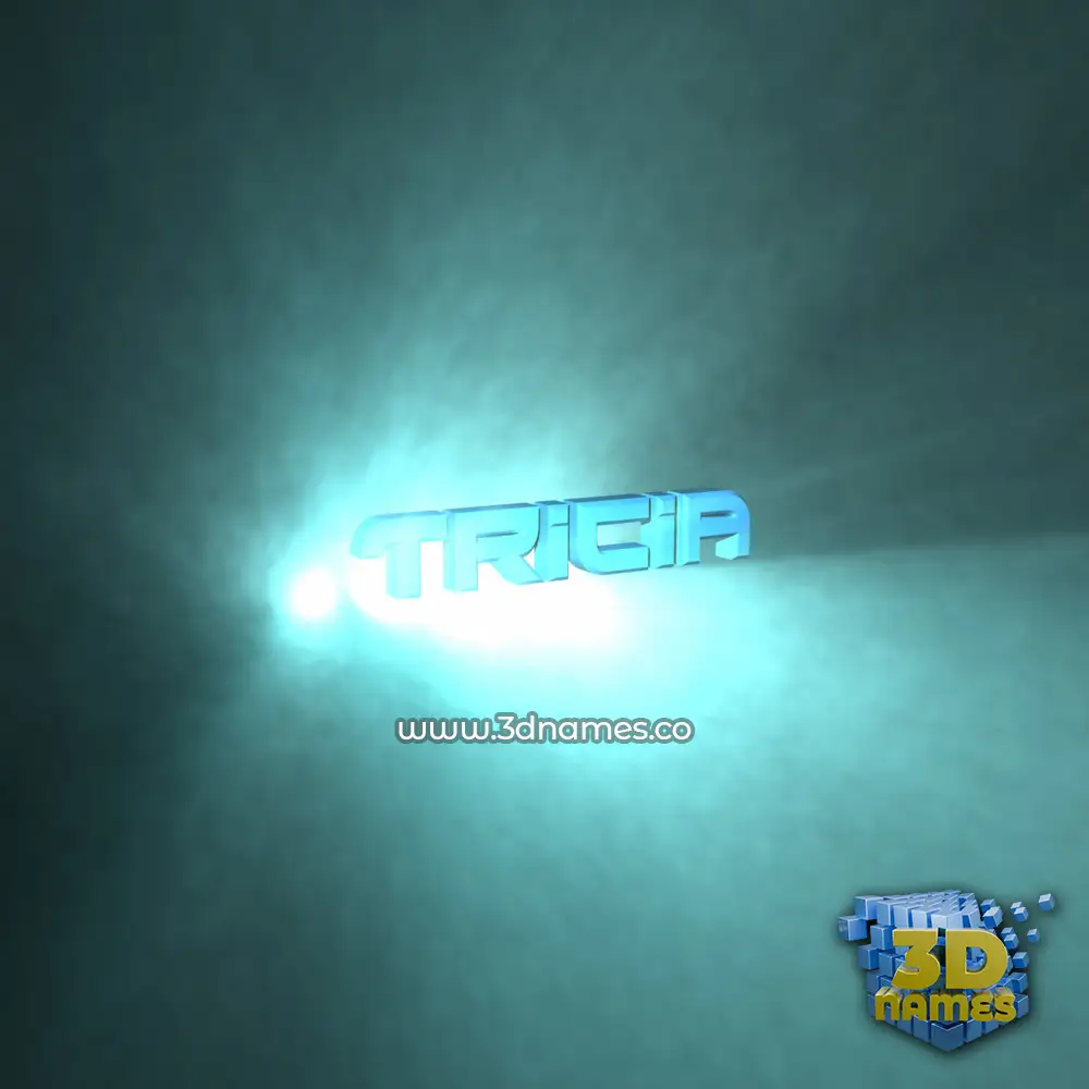 tricia in Light Shine style - 3D name wallpaper