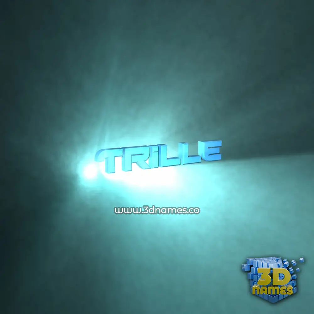trille in Light Shine style - 3D name wallpaper