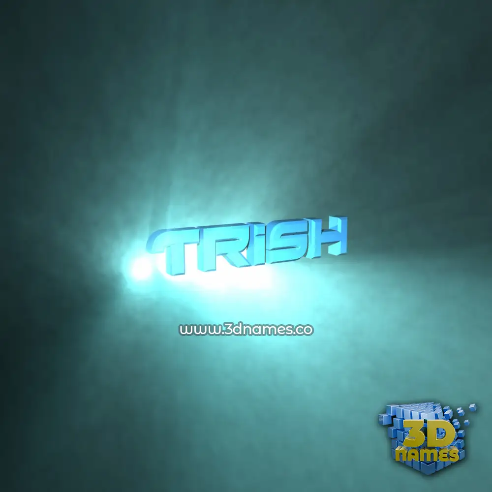 trish in Light Shine style - 3D name wallpaper