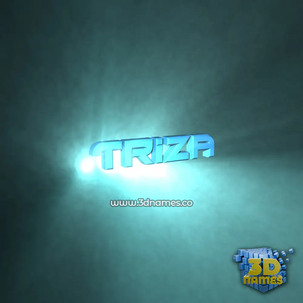 triza in Light Shine style - 3D name wallpaper