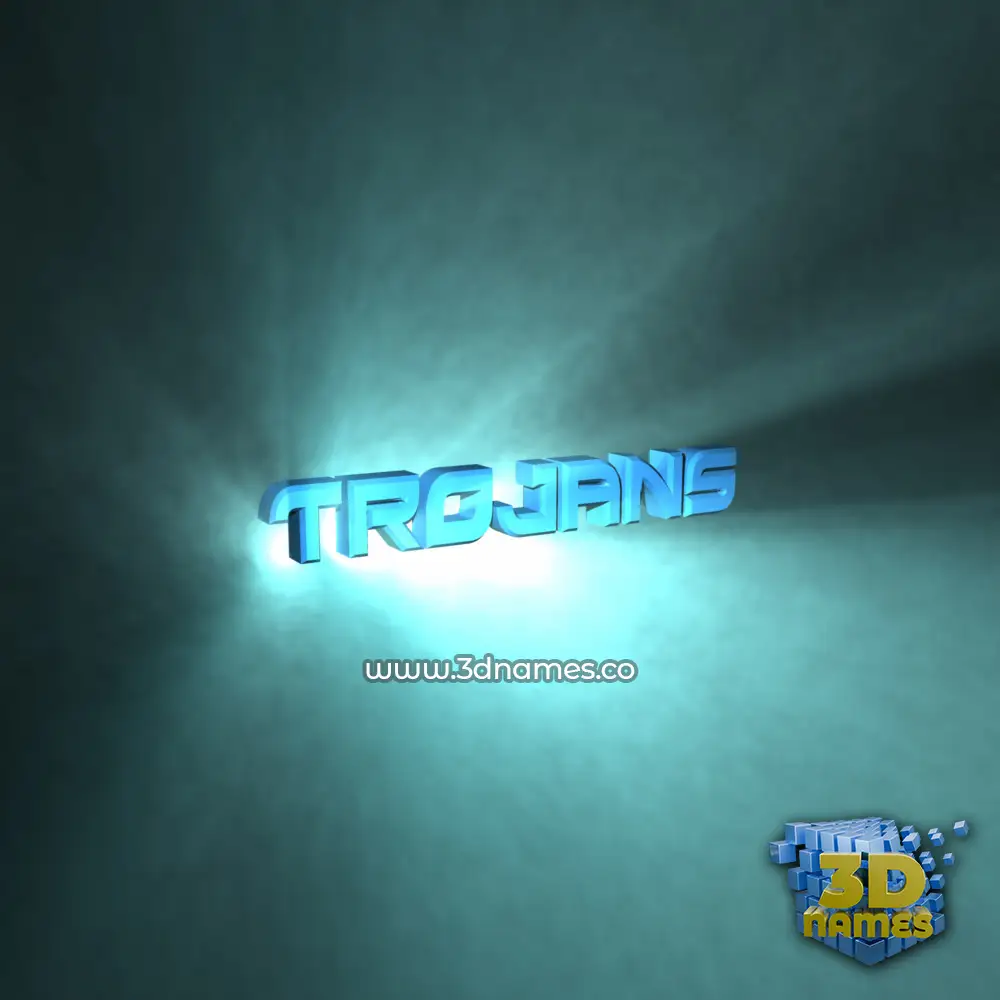 trojans in Light Shine style - 3D name wallpaper