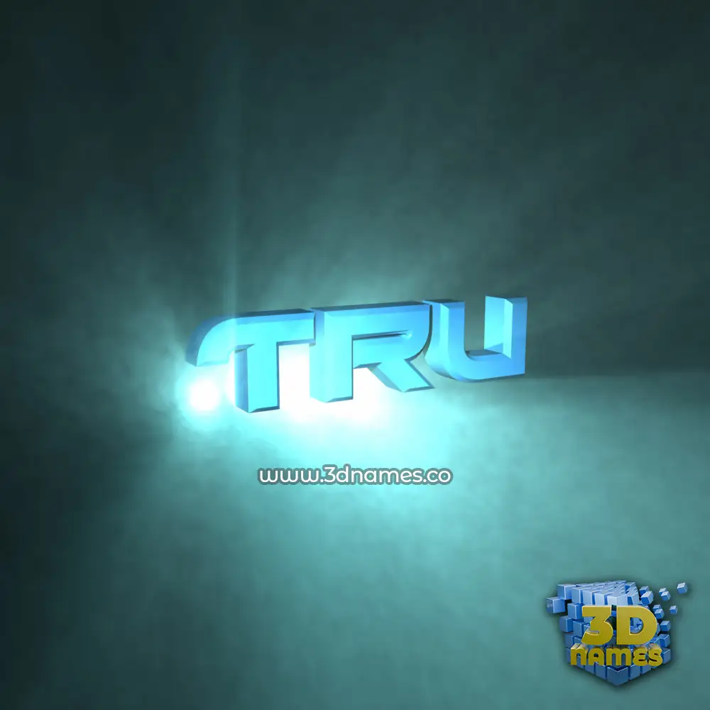 tru in Light Shine style - 3D name wallpaper