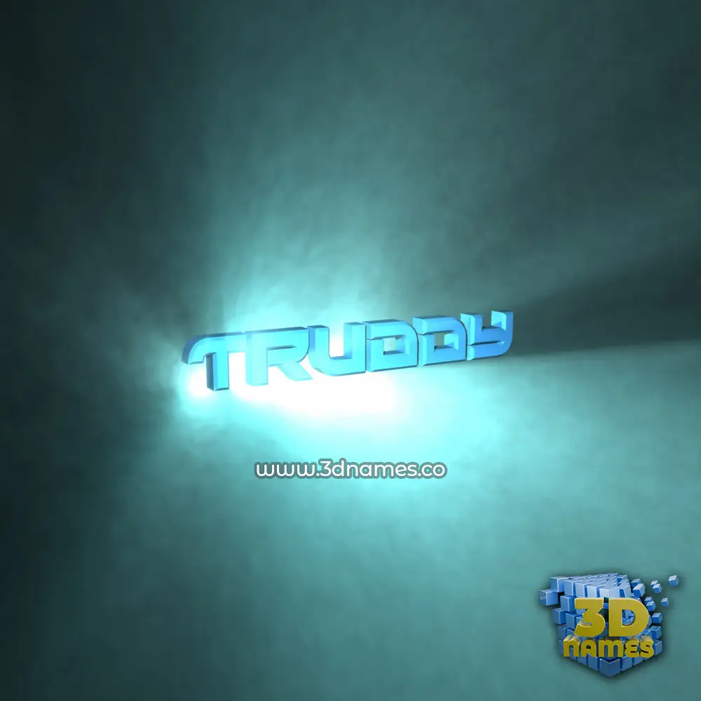 truddy in Light Shine style - 3D name wallpaper