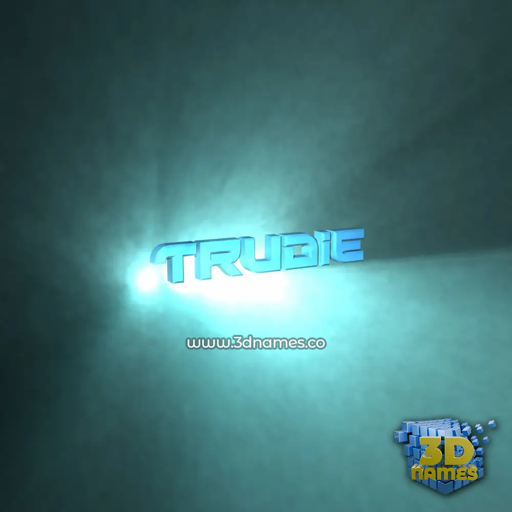 trudie in Light Shine style - 3D name wallpaper