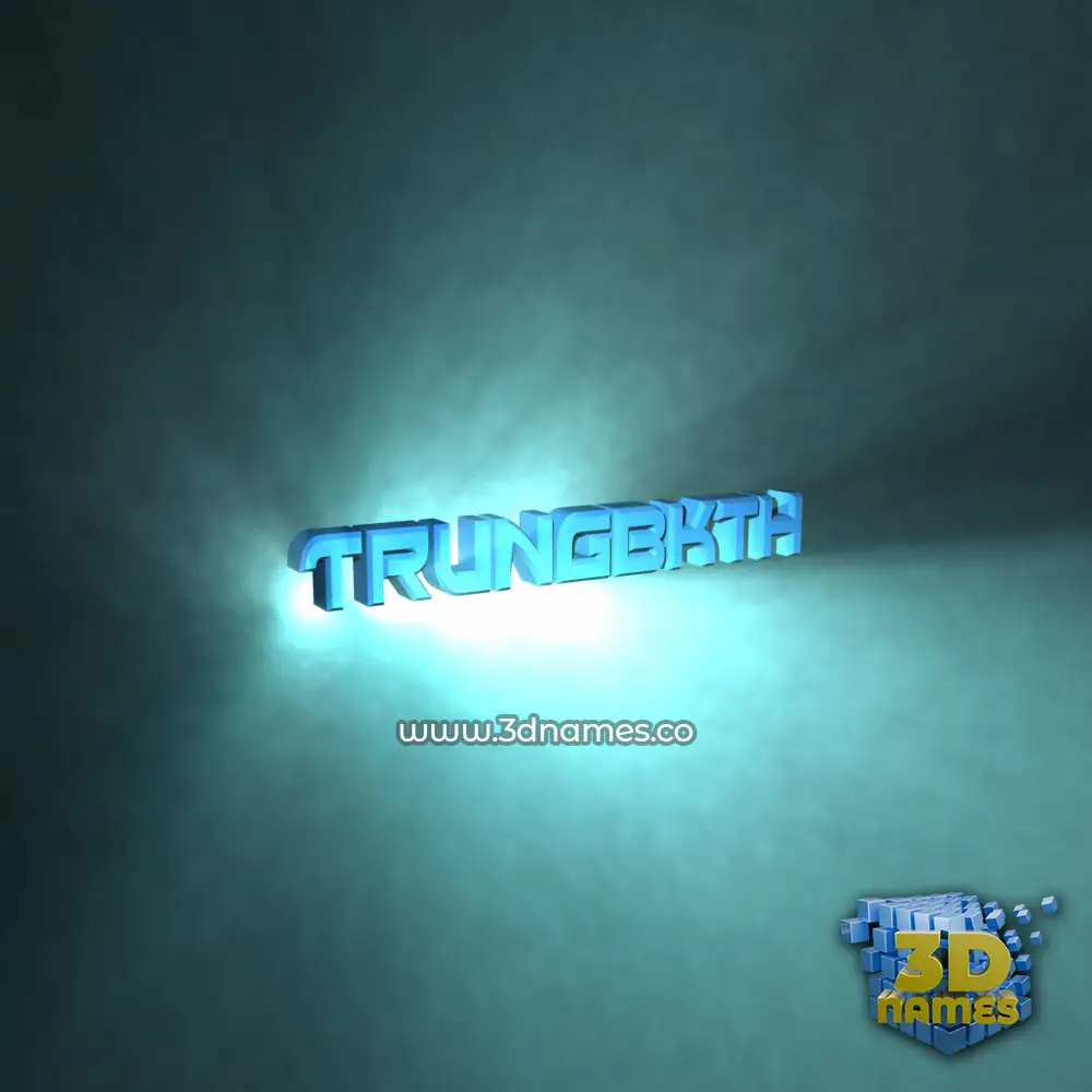 trungbkth in Light Shine style - 3D name wallpaper