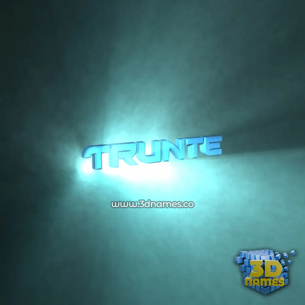 trunte in Light Shine style - 3D name wallpaper