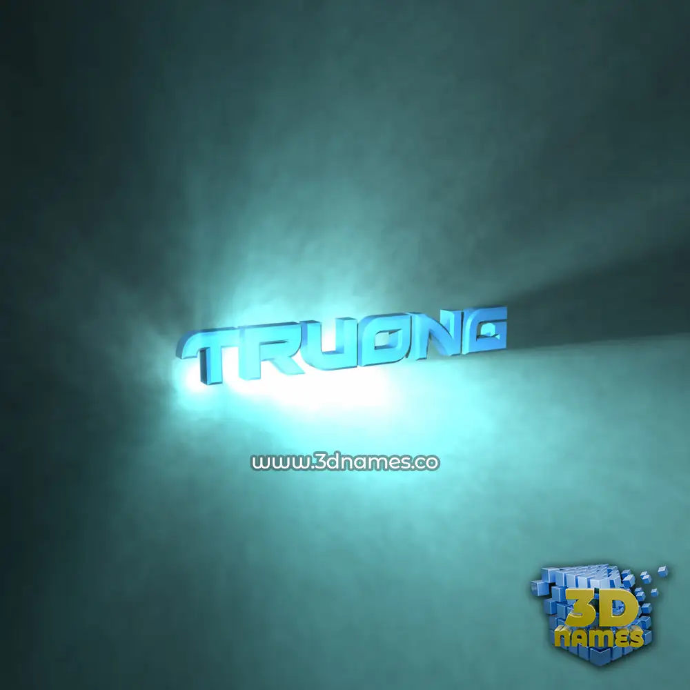 truong in Light Shine style - 3D name wallpaper