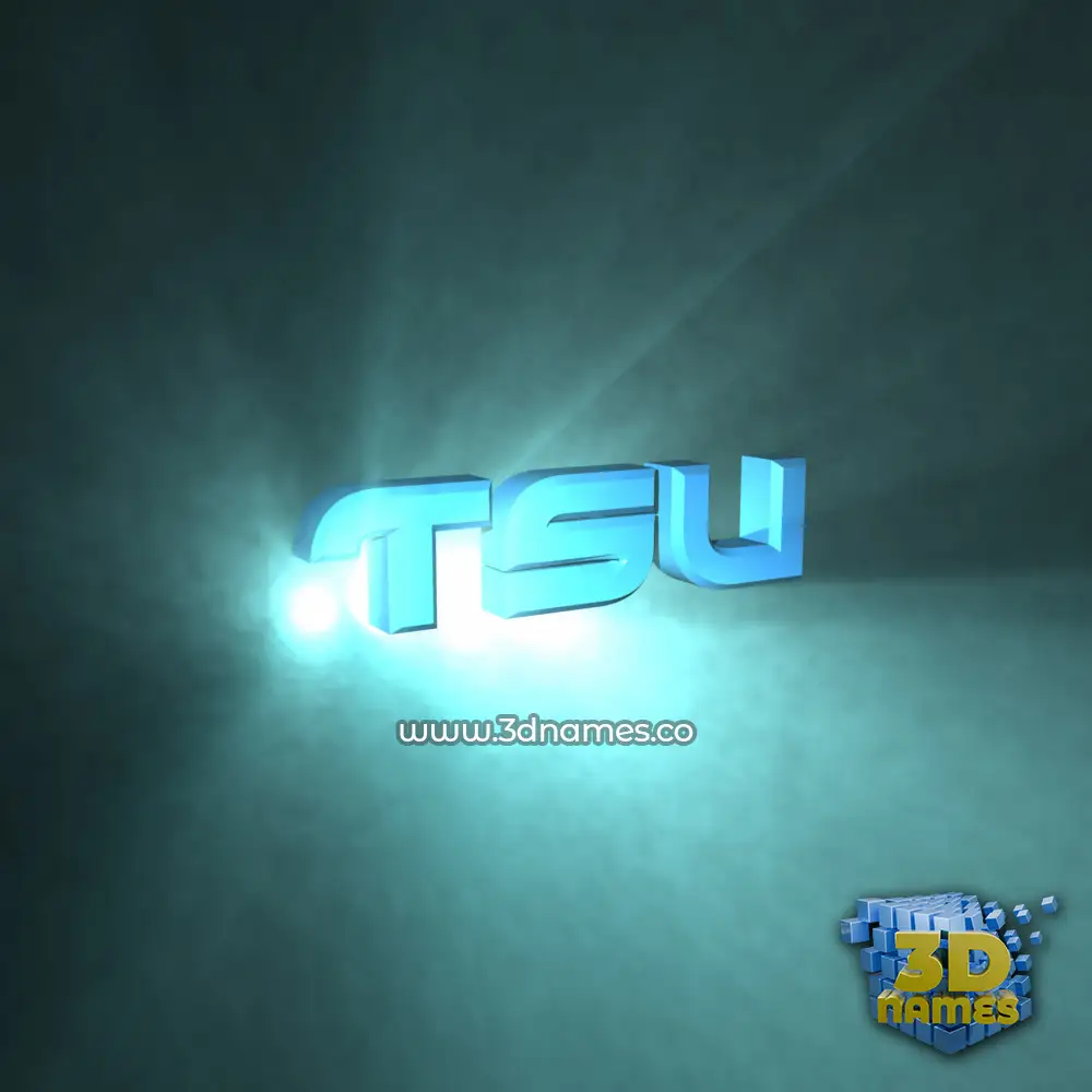 tsu in Light Shine style - 3D name wallpaper