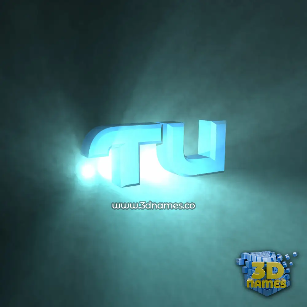 tu in Light Shine style - 3D name wallpaper