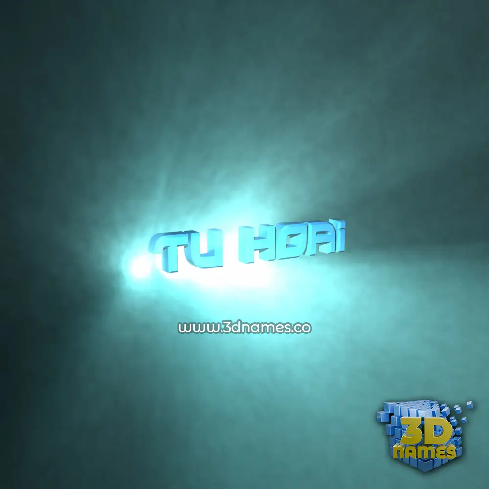 tu hoai in Light Shine style - 3D name wallpaper