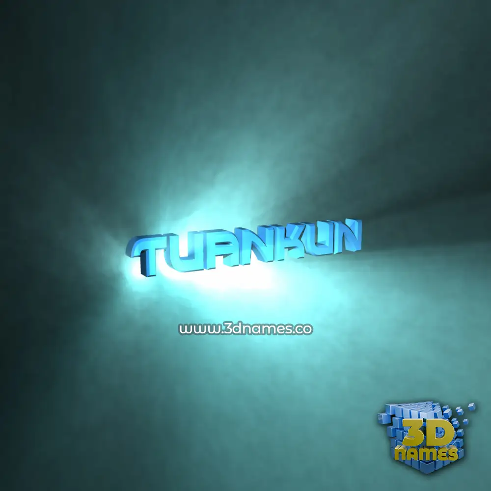 tuankun in Light Shine style - 3D name wallpaper