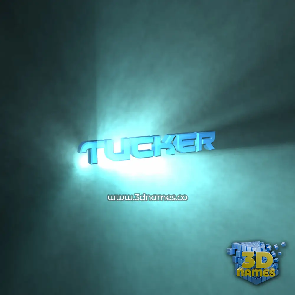 tucker in Light Shine style - 3D name wallpaper