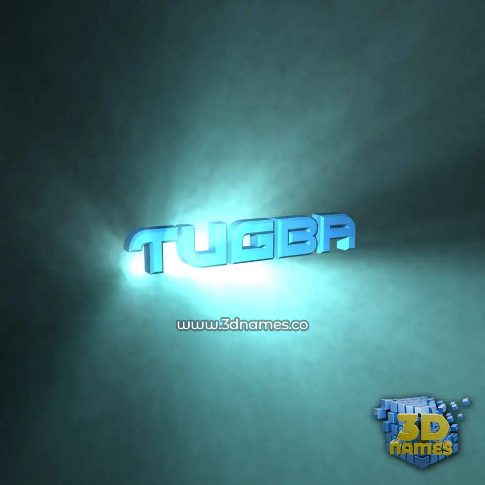 tugba in Light Shine style - 3D name wallpaper