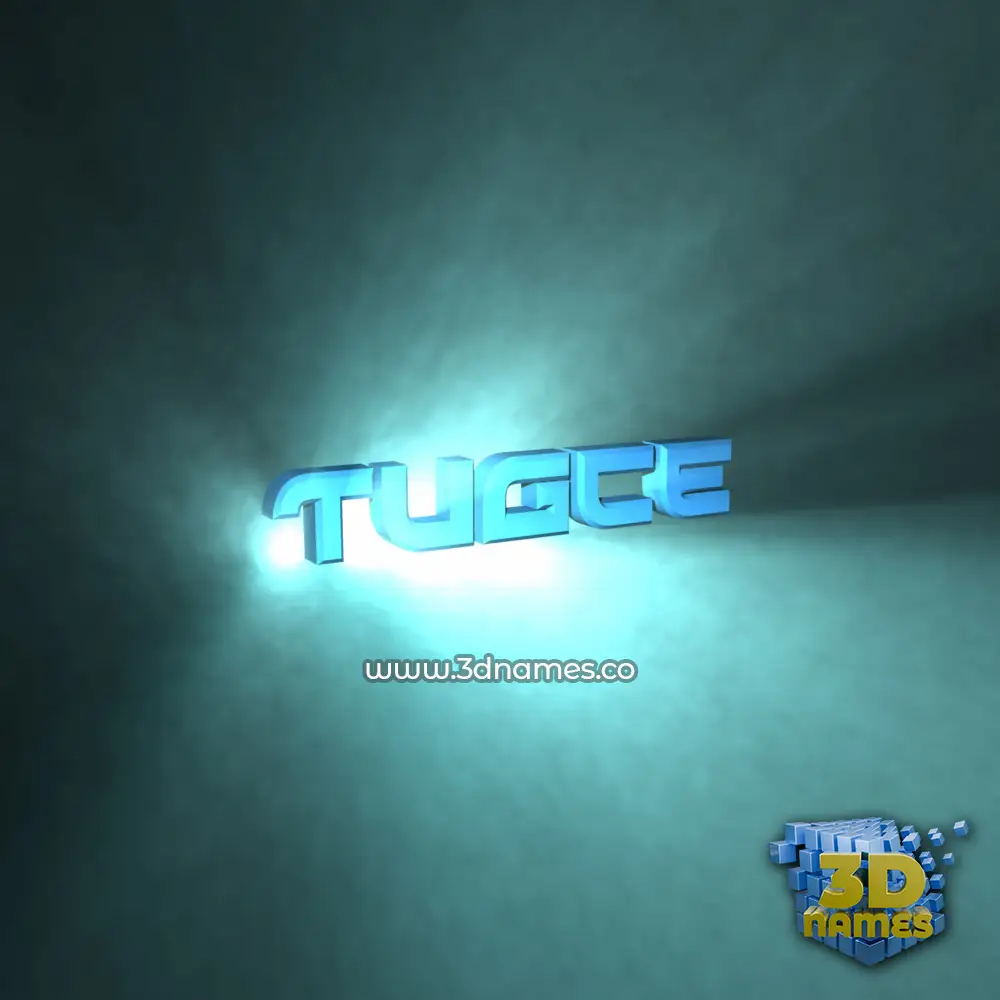 tugce in Light Shine style - 3D name wallpaper