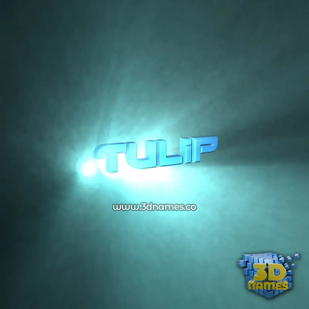 tulip in Light Shine style - 3D name wallpaper