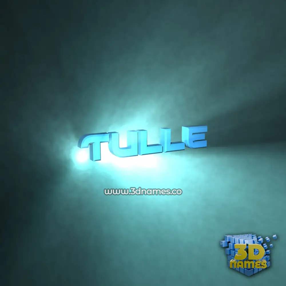 tulle in Light Shine style - 3D name wallpaper