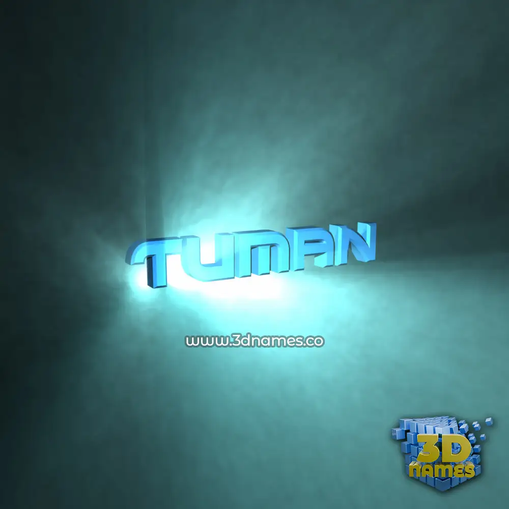 tuman in Light Shine style - 3D name wallpaper