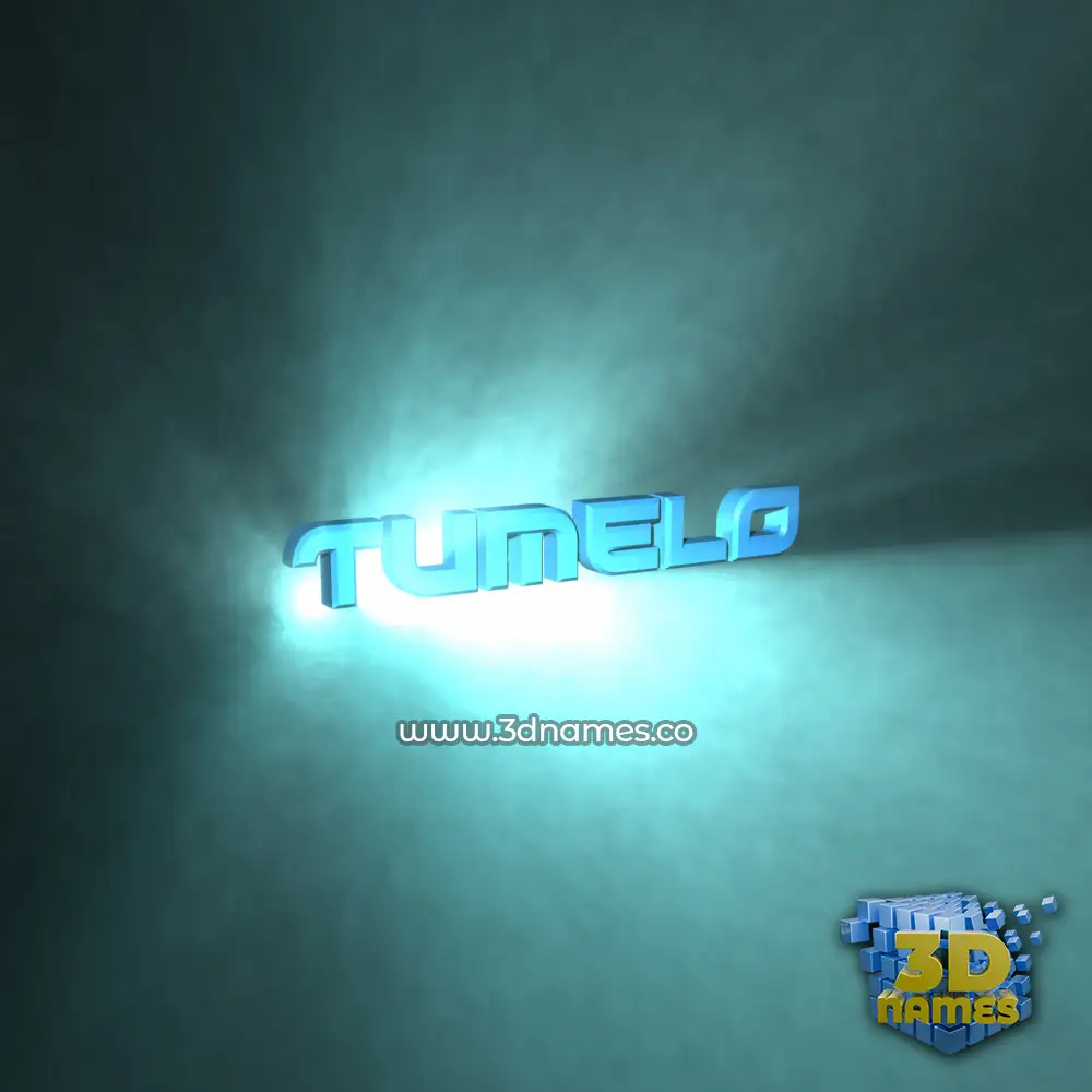 tumelo in Light Shine style - 3D name wallpaper