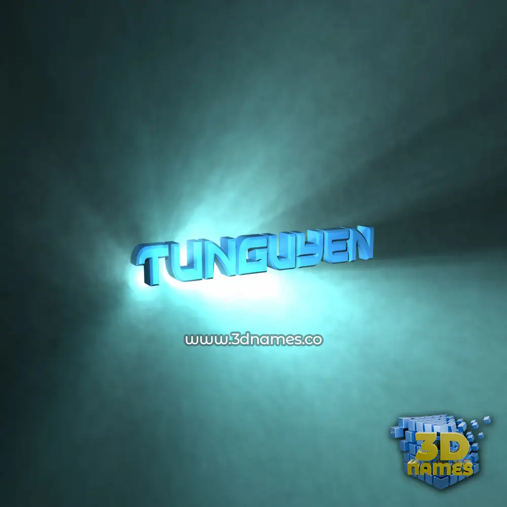 tunguyen in Light Shine style - 3D name wallpaper
