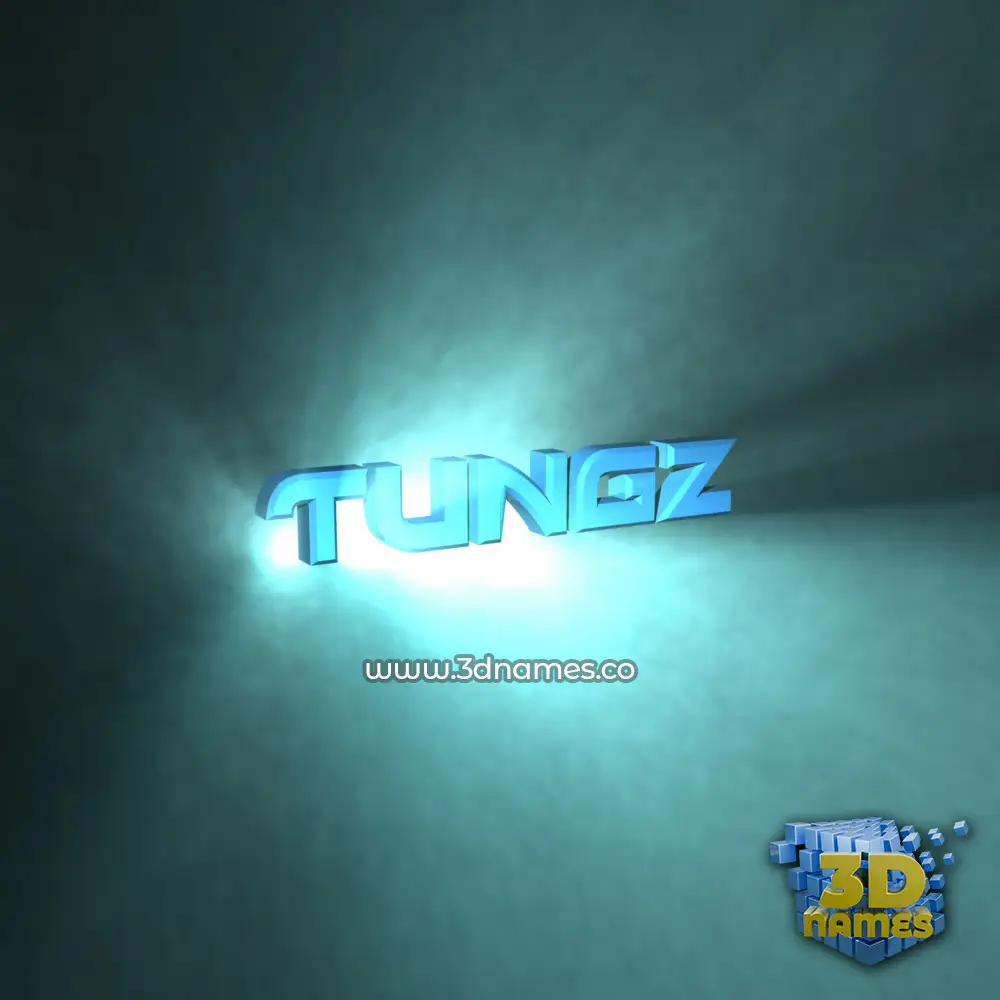 tungz in Light Shine style - 3D name wallpaper