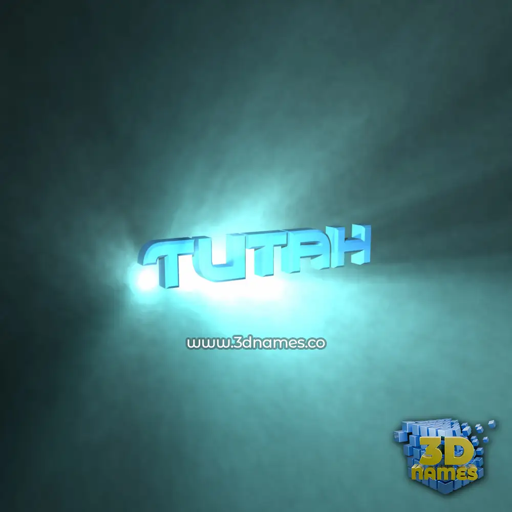 tutah in Light Shine style - 3D name wallpaper