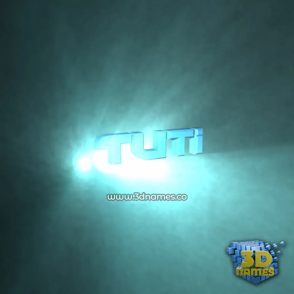 tuti in Light Shine style - 3D name wallpaper