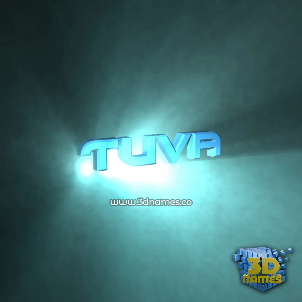 tuva in Light Shine style - 3D name wallpaper