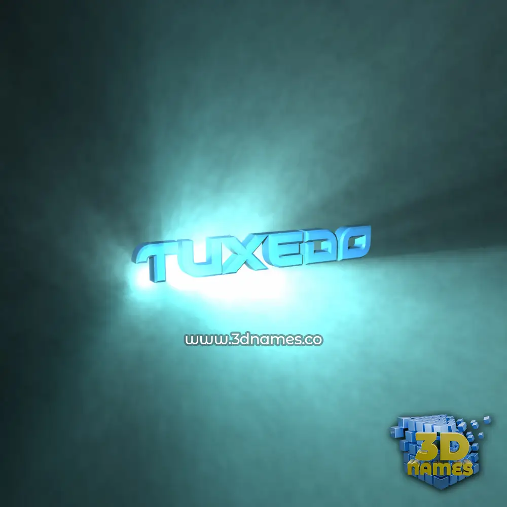 tuxedo in Light Shine style - 3D name wallpaper