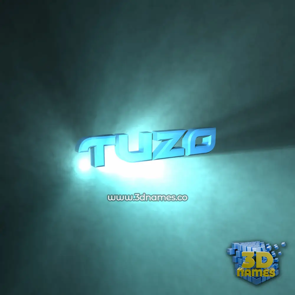 tuzo in Light Shine style - 3D name wallpaper