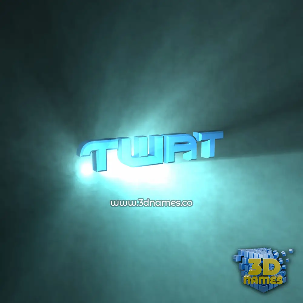 twat in Light Shine style - 3D name wallpaper