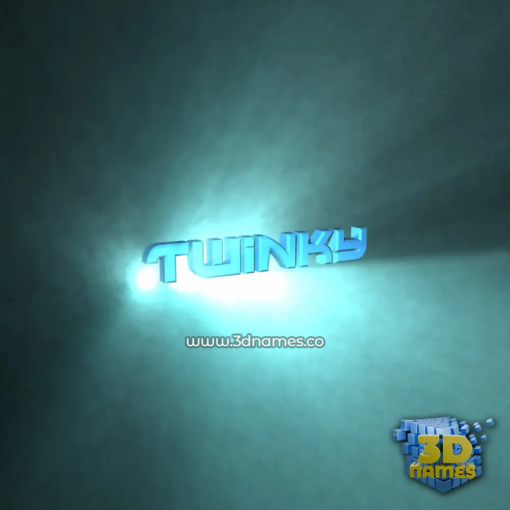 twinky in Light Shine style - 3D name wallpaper