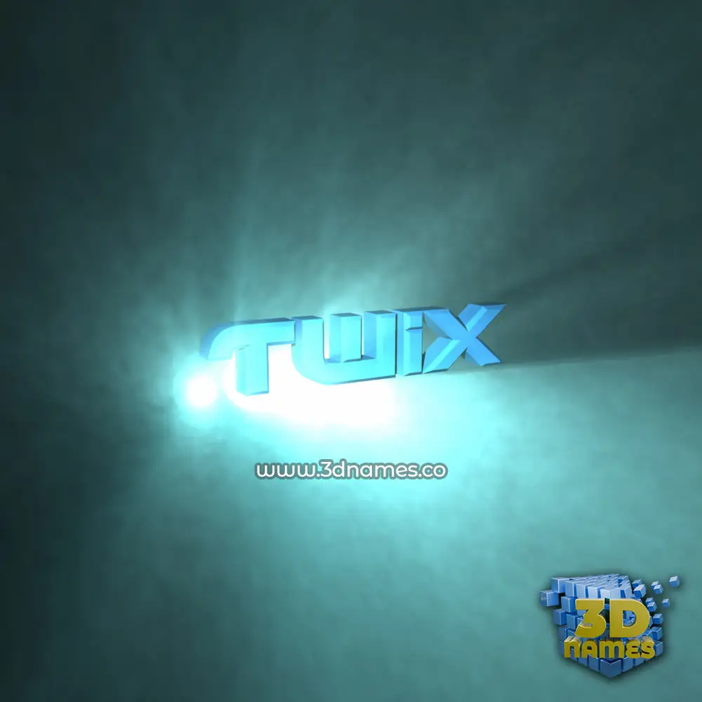 twix in Light Shine style - 3D name wallpaper