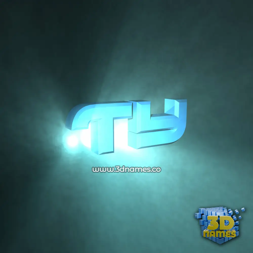 ty in Light Shine style - 3D name wallpaper
